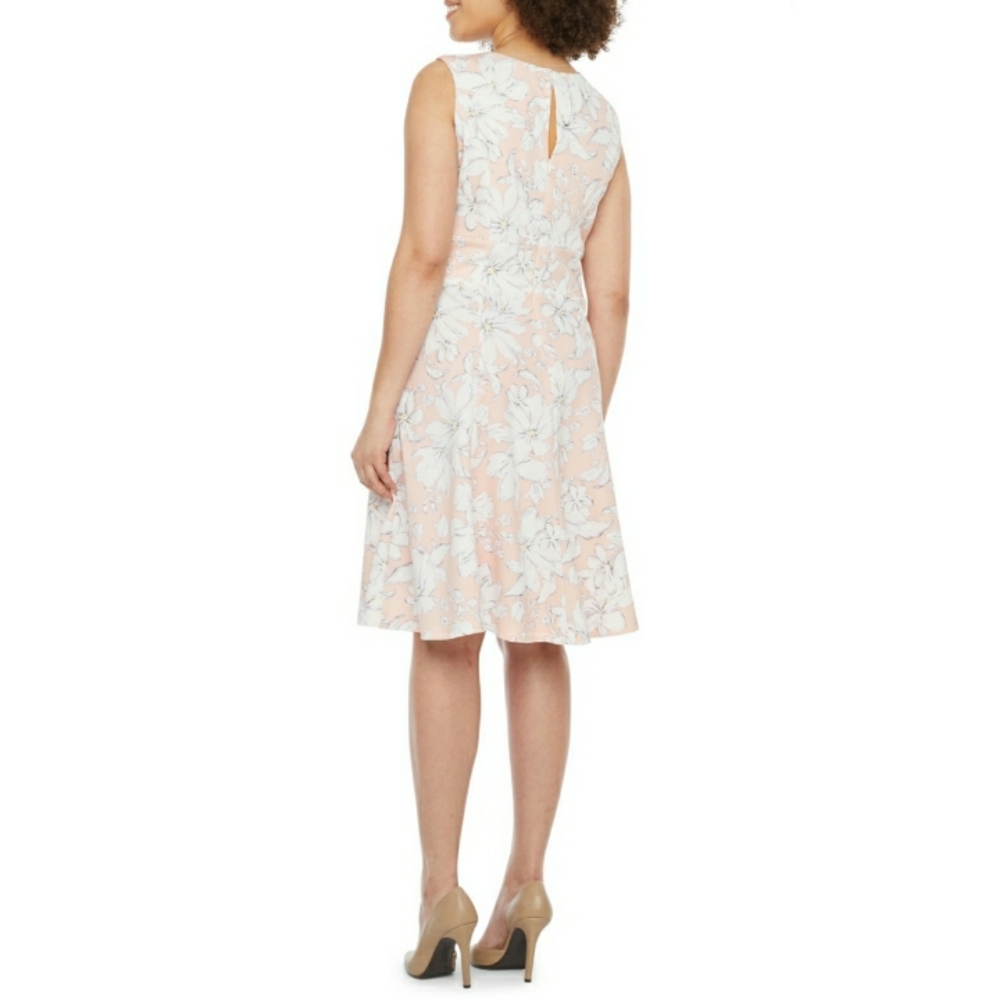 NWT R&K Floral Puff Fit & Flare Dress - Picture 2 of 6